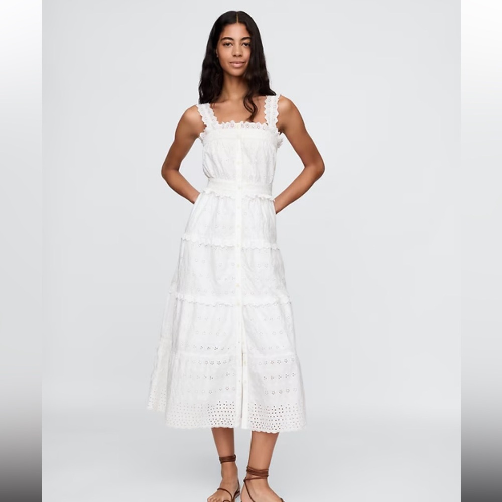 Gap × DÔEN Eyelet Midi Dress